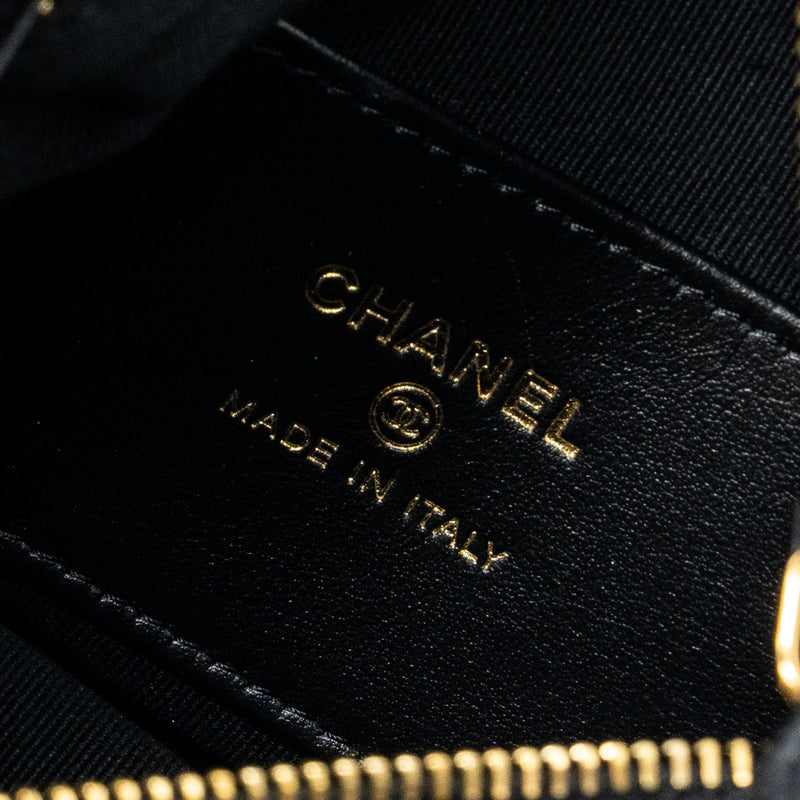 Chanel 23B round clutch caviar black GHW (microchip)