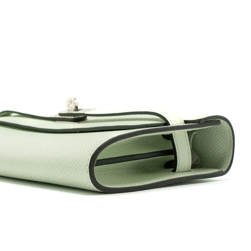 Hermes Kelly To Go Epsom Vert Fizz SHW Stamp B