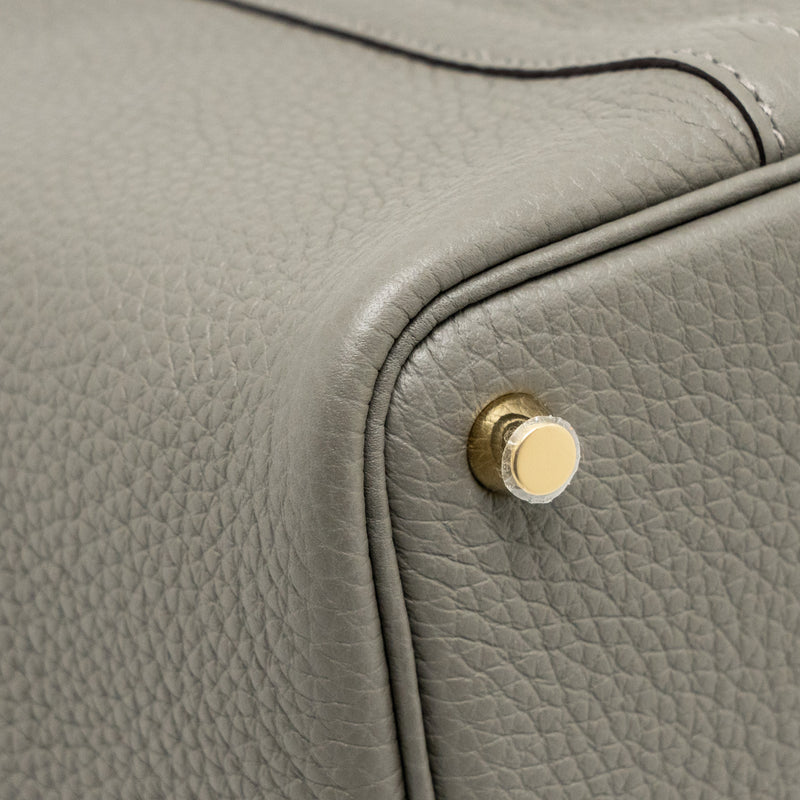 HERMES Picotin 18 Lock Bag Clemence 0L Gris Meyer GHW Stamp U