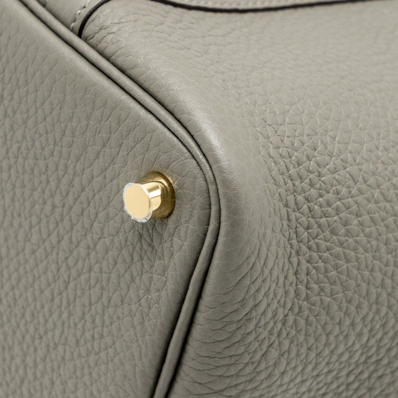 HERMES Picotin 18 Lock Bag Clemence 0L Gris Meyer GHW Stamp U