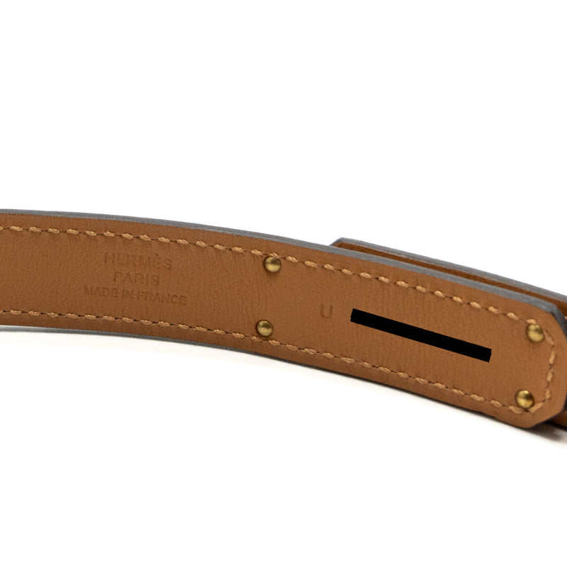 Hermes kelly 18 belt epsom black RGHW stamp U