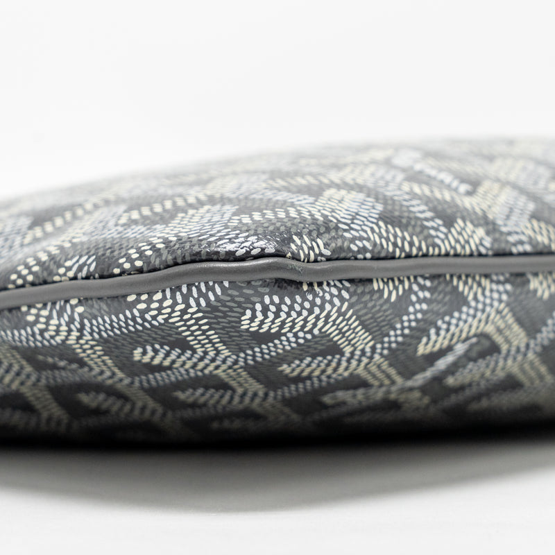 Goyard Senat MM Pouch Goyardine Canvas Grey SHW