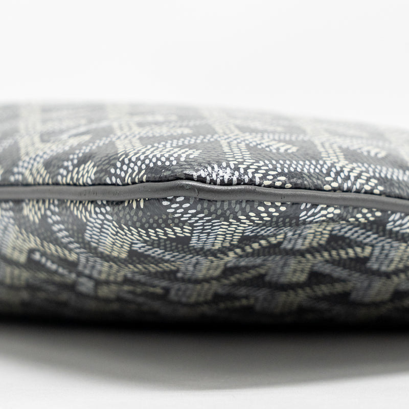 Goyard Senat MM Pouch Goyardine Canvas Grey SHW