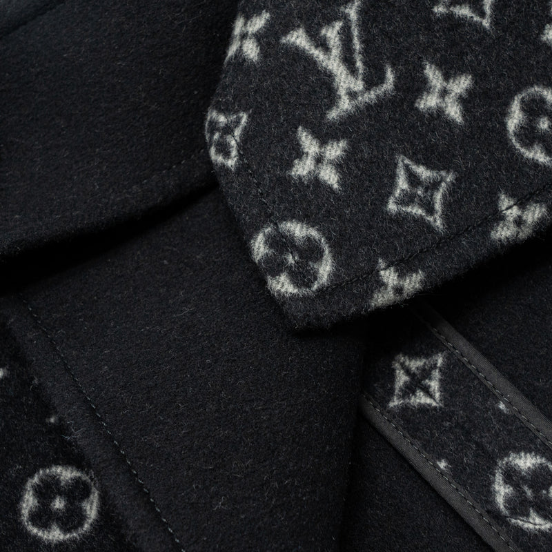 Louis Vuitton size 34 Mini Skirt wool monogram print black