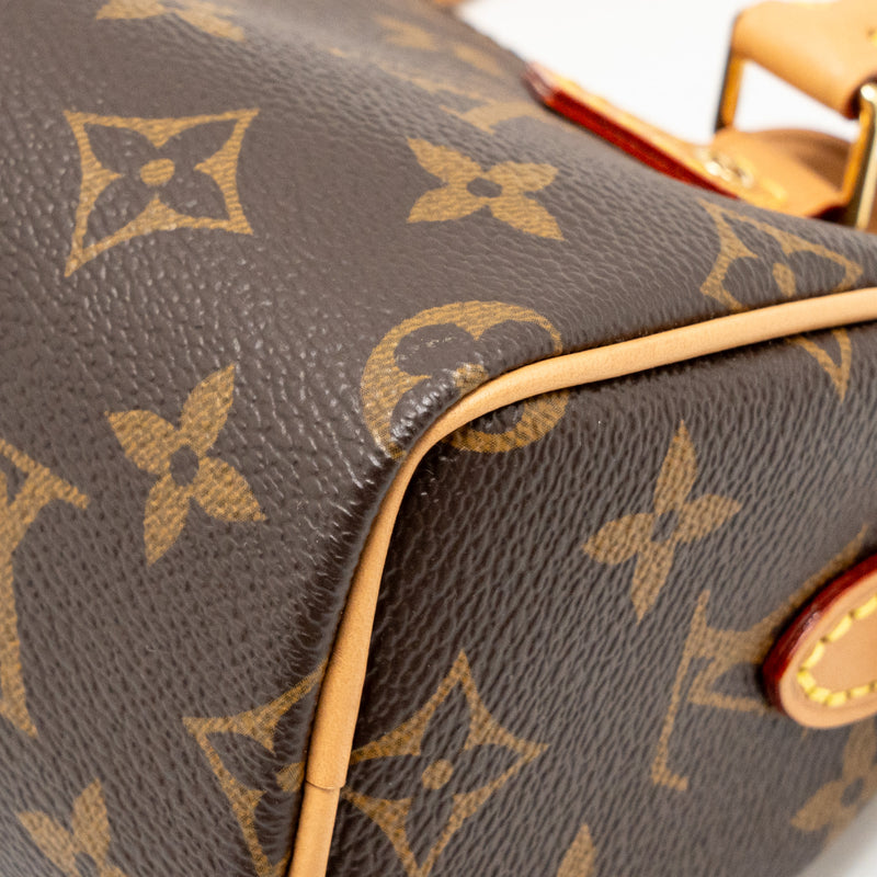 Louis Vuitton Nano Speedy Monogram Canvas GHW