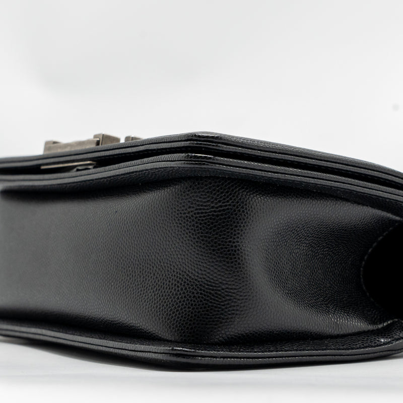 Chanel Small Boy Bag Caviar Black SHW (Microchip)