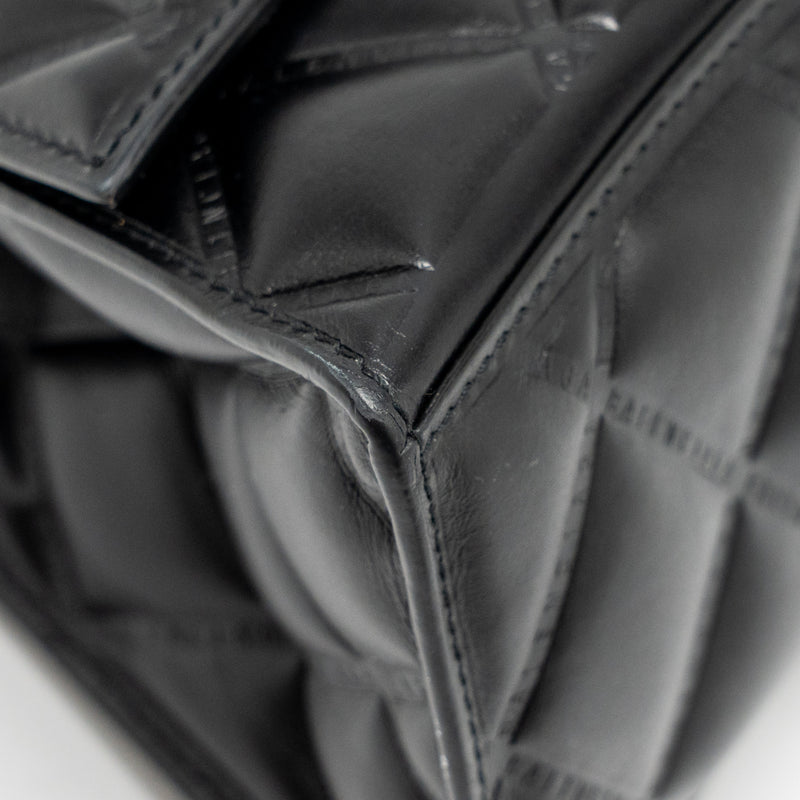 Balenciaga Small Hourglass Bag Quilted Calfskin So Black