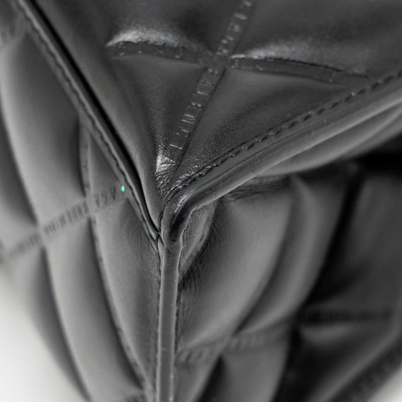 Balenciaga Small Hourglass Bag Quilted Calfskin So Black