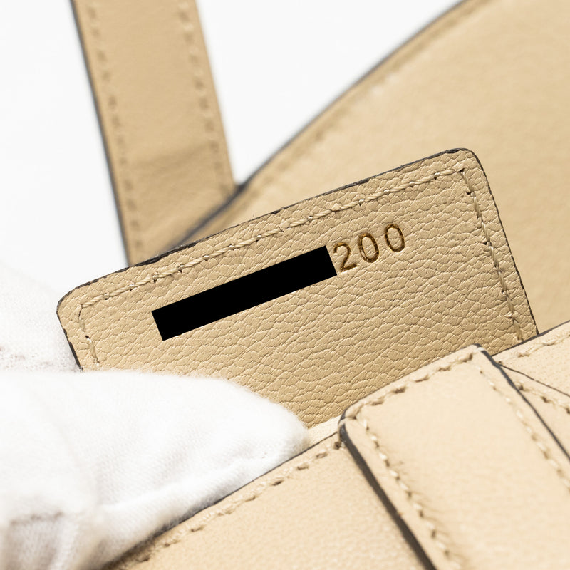 Dior Medium Saddle Bag Goatskin Beige GHW