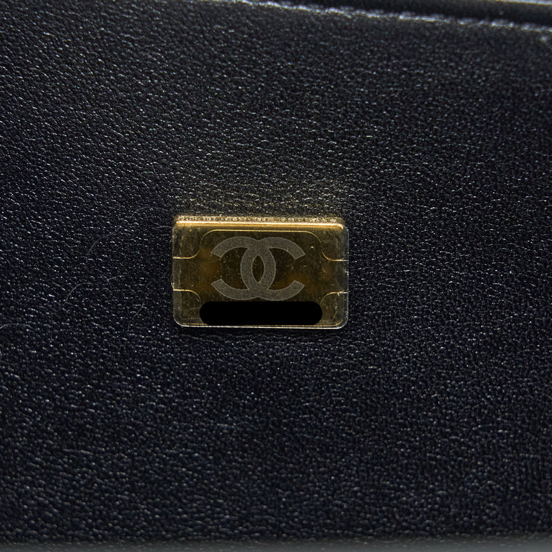 Chanel Medium Boy Bag Calfskin Black GHW (Microchip)