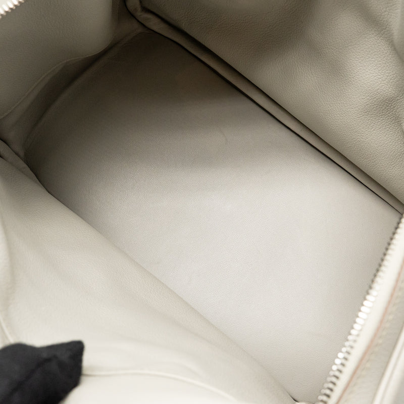 Hermes Lindy 30 Evercolor Gris Pearl SHW stamp square Q