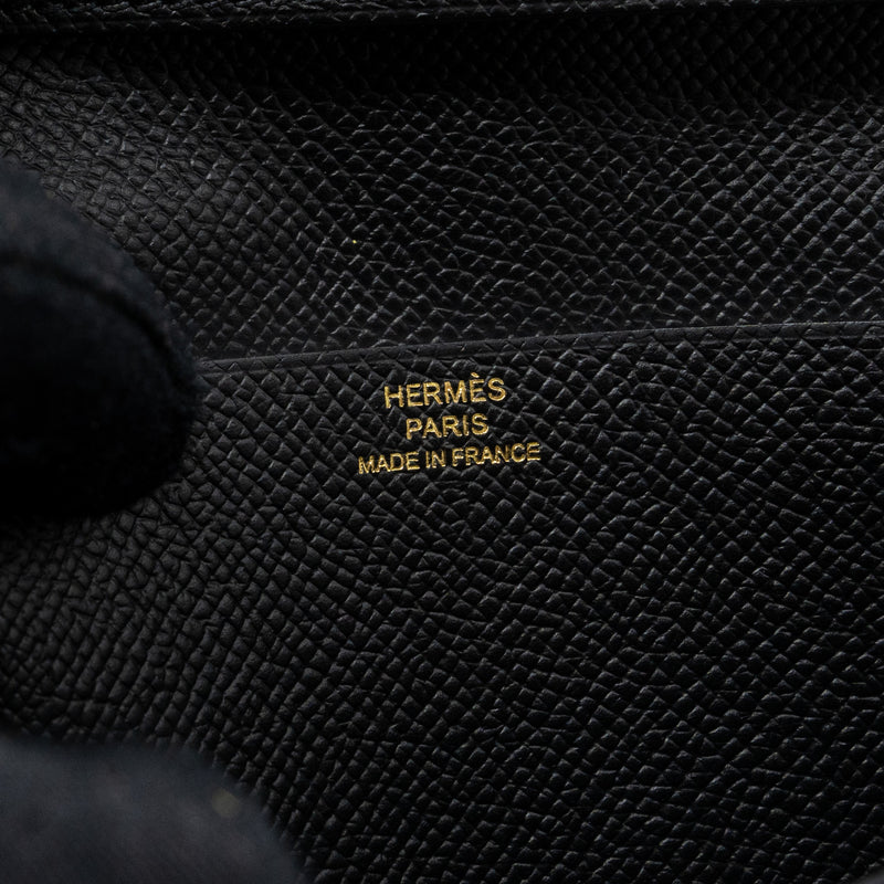 Hermes Bearn Long Wallet Epsom Black GHW Stamp C