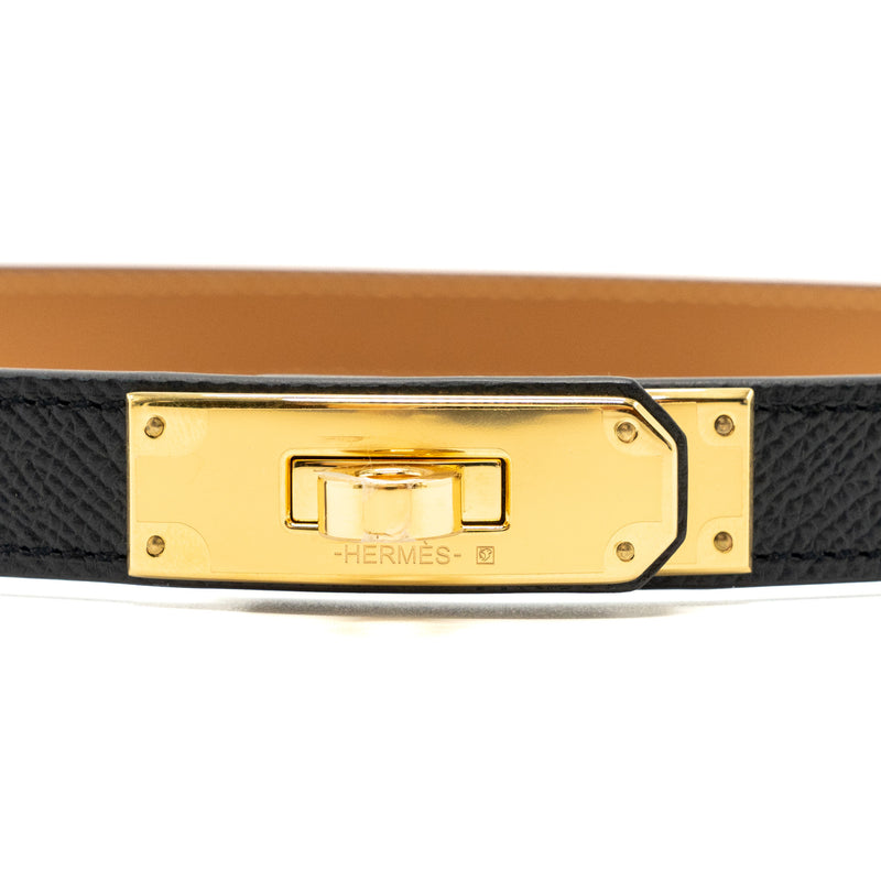 Hermes kelly 18 belt epsom black GHW stamp Z