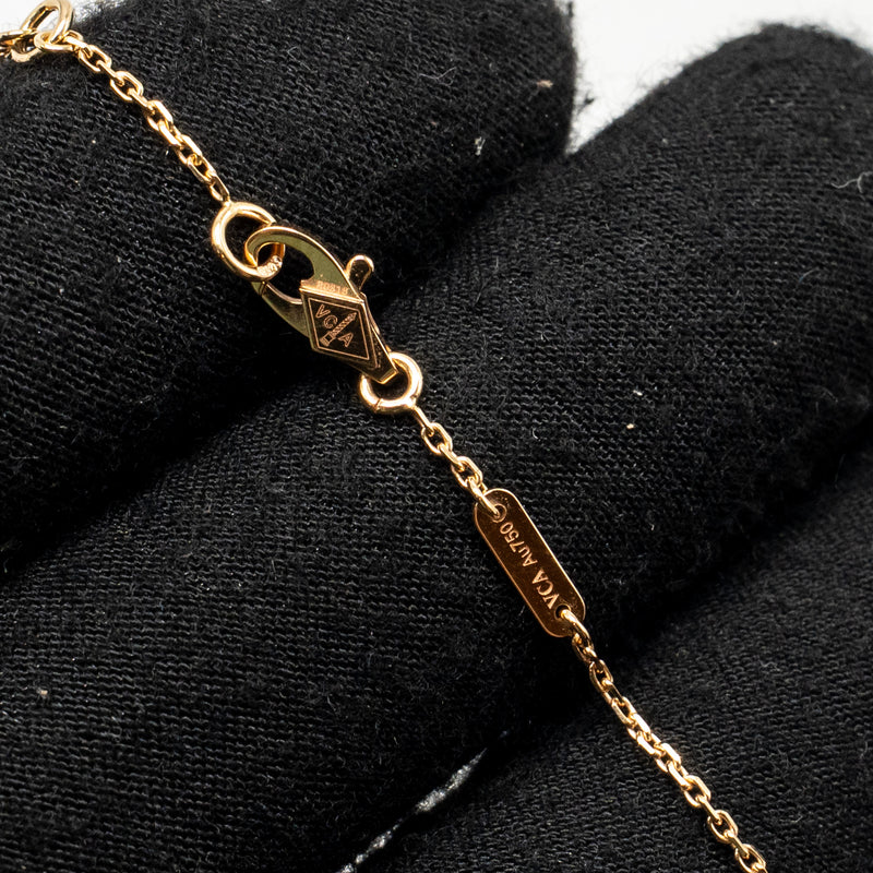 Van Cleef & Arpels Frivole Bracelet, Mini Model Rose Gold with Ruby Stone