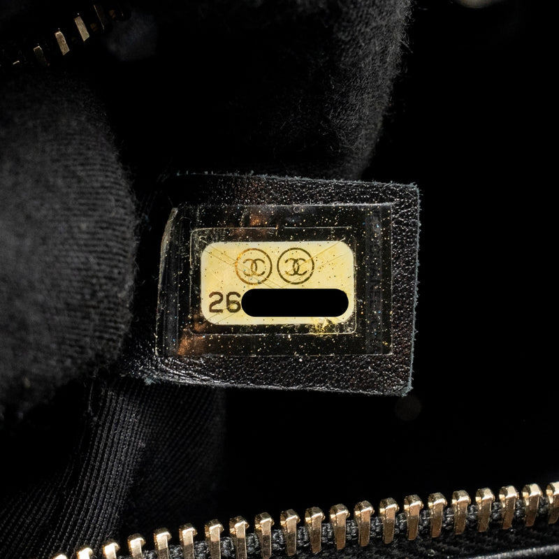 Chanel Small Gabrielle Hobo Bag Sequin/Shiny Calfskin Orange/Black Multicolour Hardware