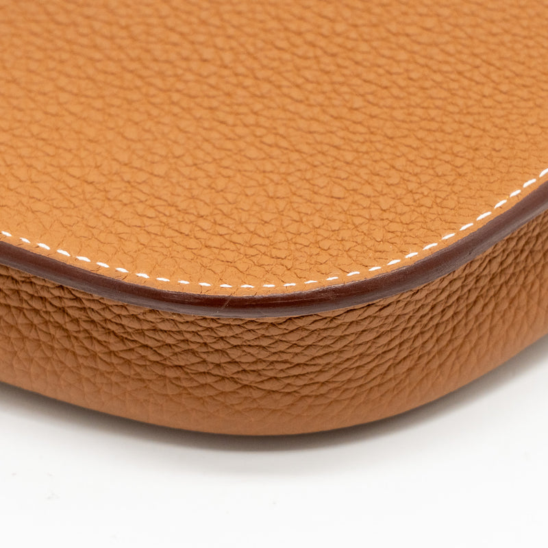 Hermes Perspective Cavaliere 21 Bag Togo/Vache Hunter Gold/Fauve SHW Stamp Z