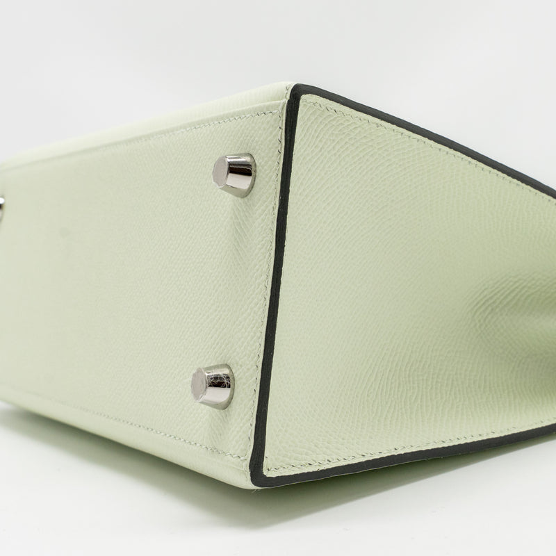 Hermes Kelly 25 Epsom Vert Fizz SHW Stamp U