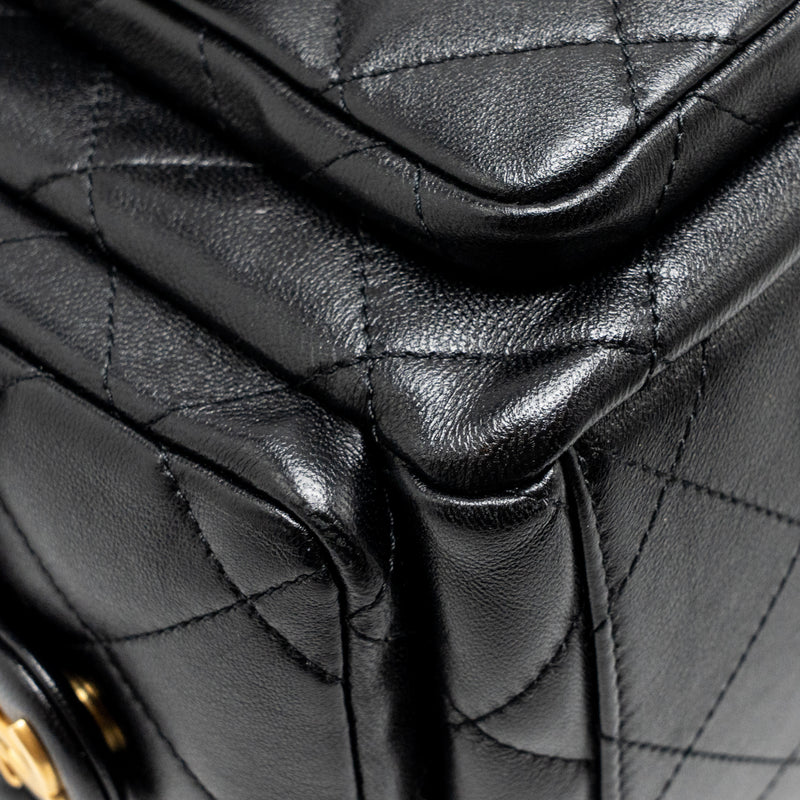 Chanel 25C Maxi Hobo Bag Lambskin Black GHW (Microchip)
