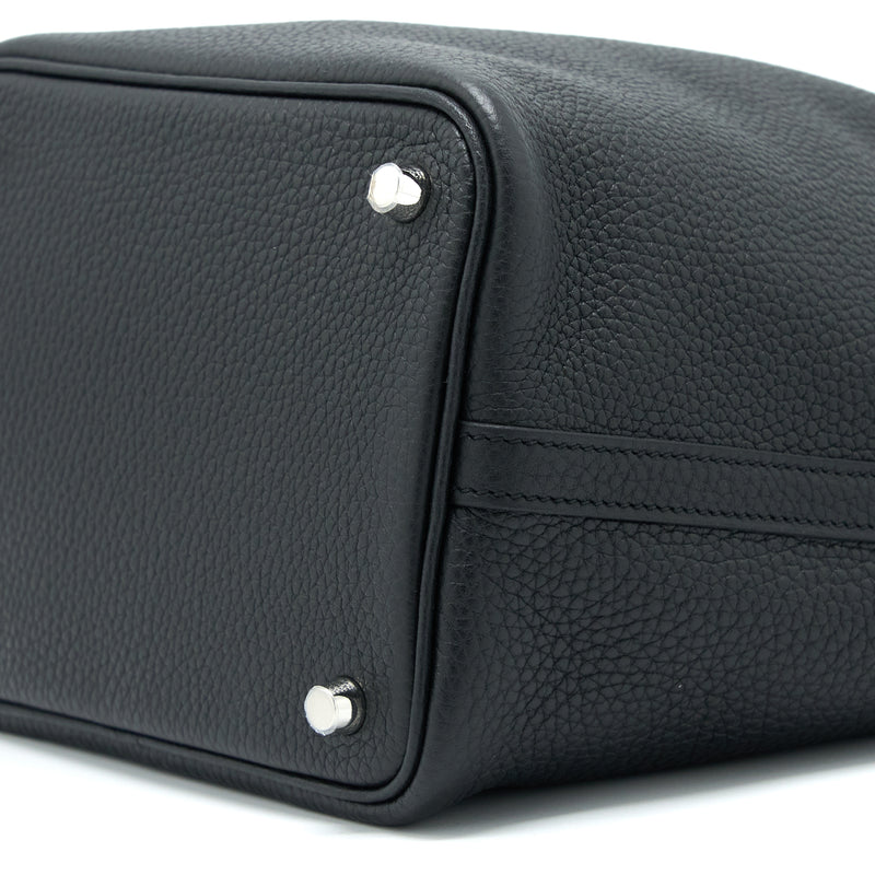 Hermes Picotin 18 Lock Bag Clemence Black SHW Stamp Y