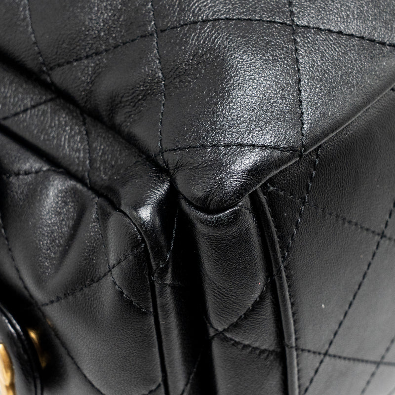 Chanel 25C Maxi Hobo Bag Lambskin Black GHW (Microchip)