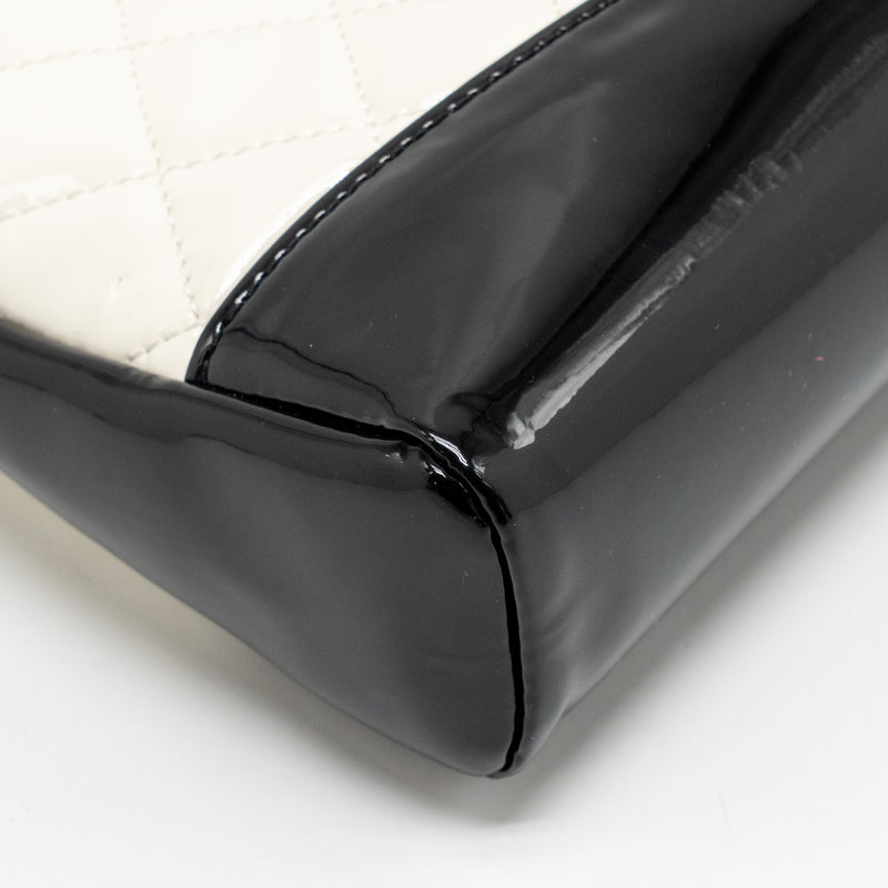 Chanel Mini 31 Bag Patent Black / White LGHW (Microchip)