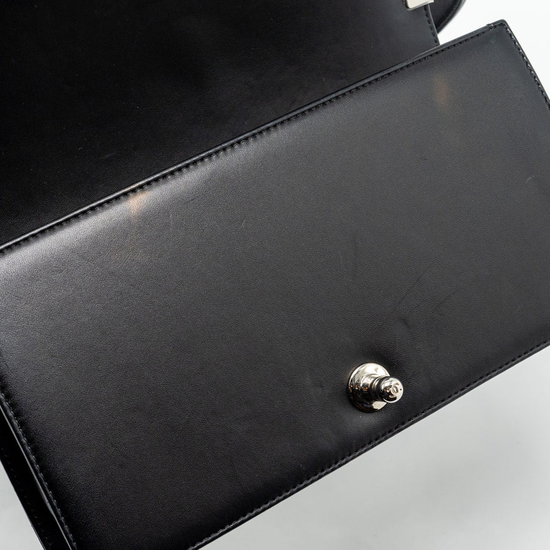 Chanel Medium Boy Bag Tweed/Calfskin black/Multicolour SHW