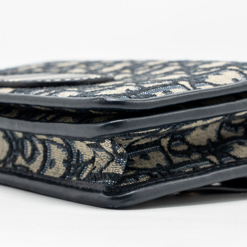 Dior 2-in-1 30 Montaigne Pouch Dior Oblique Jacquard Blue GHW