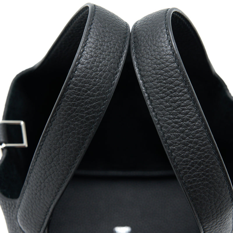 Hermes Picotin 18 Lock Bag Clemence Black SHW Stamp Y