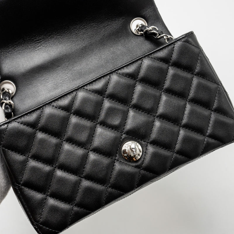 Chanel Mini Rectangular Flap Bag Lambskin Black SHW(microchip)