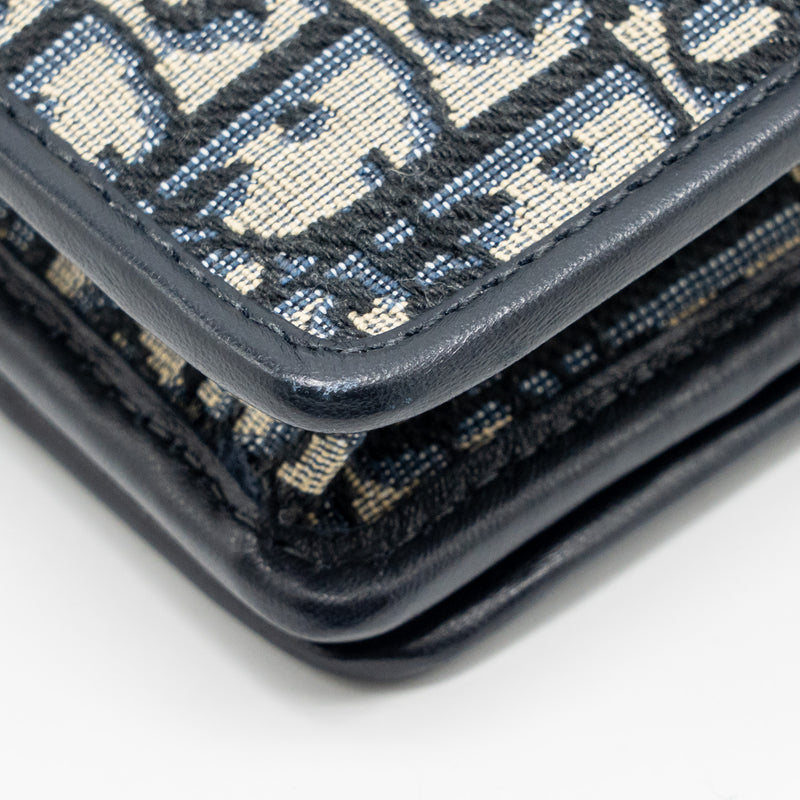 Dior 2-in-1 30 Montaigne Pouch Dior Oblique Jacquard Blue GHW