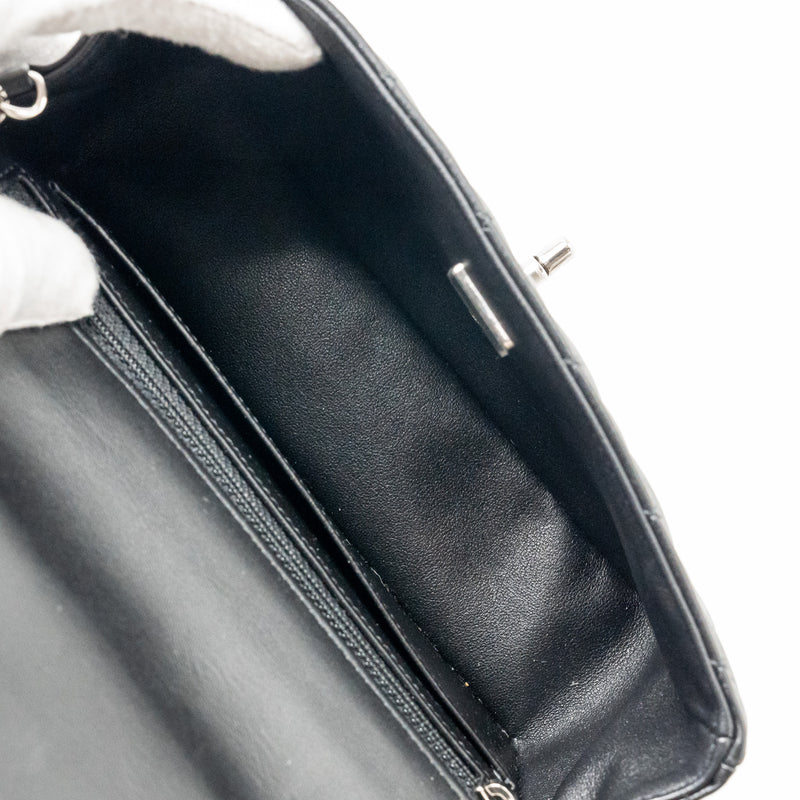 Chanel Mini Rectangular Flap Bag Lambskin Black SHW(microchip)