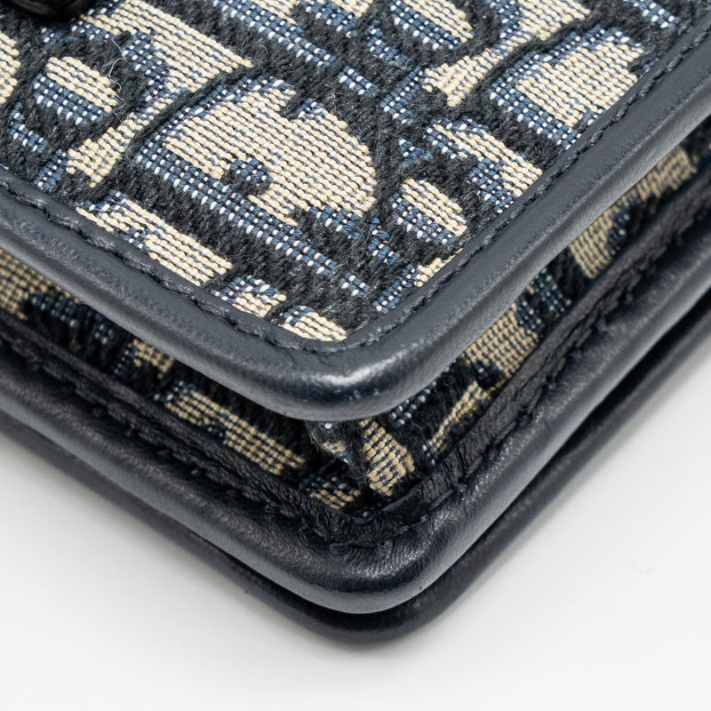 Dior 2-in-1 30 Montaigne Pouch Dior Oblique Jacquard Blue GHW