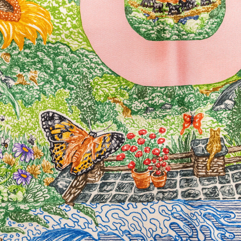 Hermes 90x90CM Eleftheria Silk Scarf Multicolour