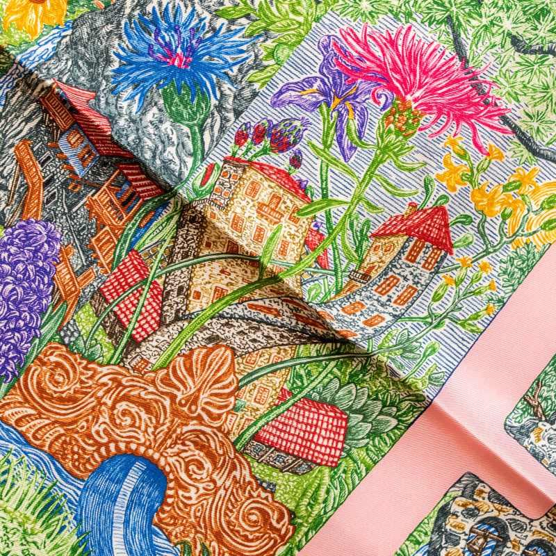 Hermes 90x90CM Eleftheria Silk Scarf Multicolour