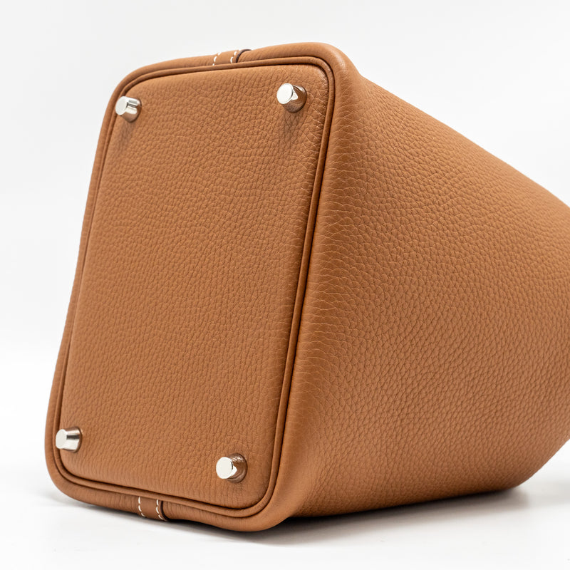 Hermes Picotin 18 Lock Bag Clemence Gold SHW Stamp B