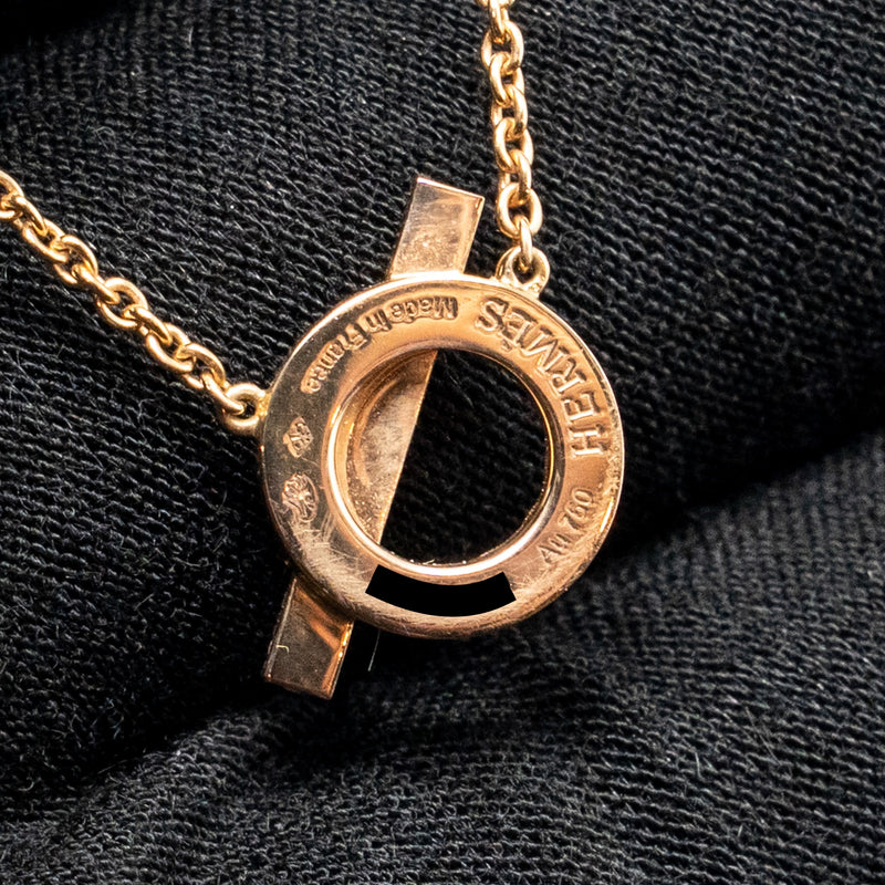Hermes Finesse Pendant Rose Gold, Diamonds