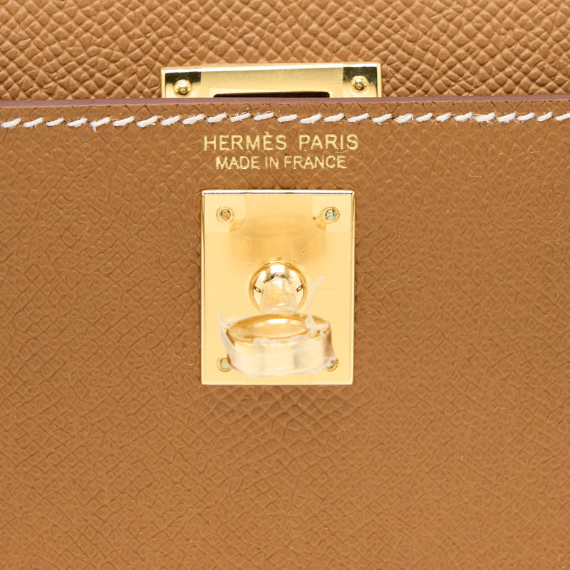 Hermes Mini Kelly Epsom Gold GHW Stamp B