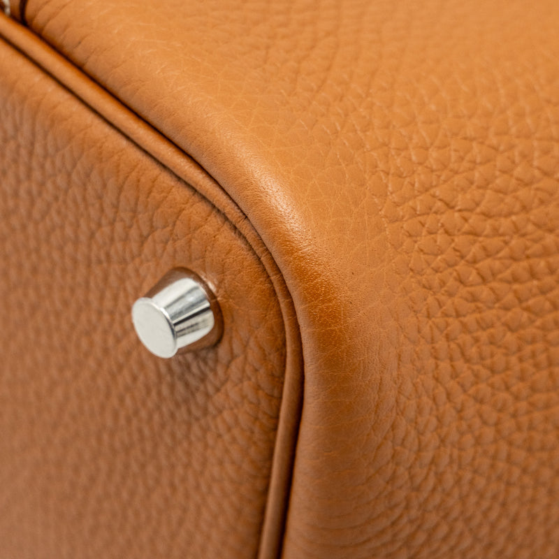 Hermes Picotin 18 Lock Bag Clemence Gold SHW Stamp B