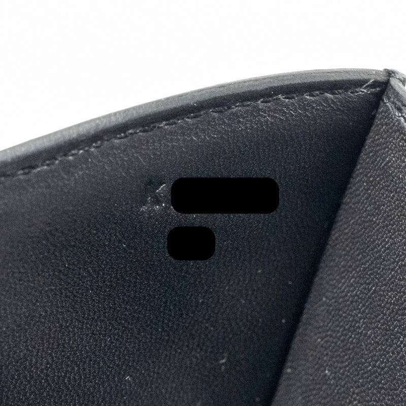 Hermes Constance 24 Ostrich Black SHW Stamp K