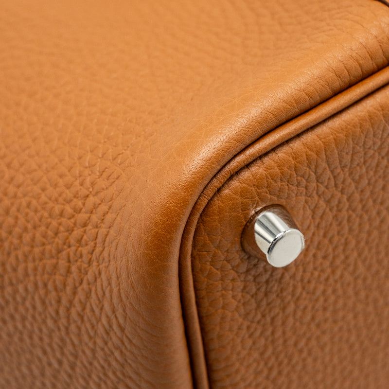 Hermes Picotin 18 Lock Bag Clemence Gold SHW Stamp B