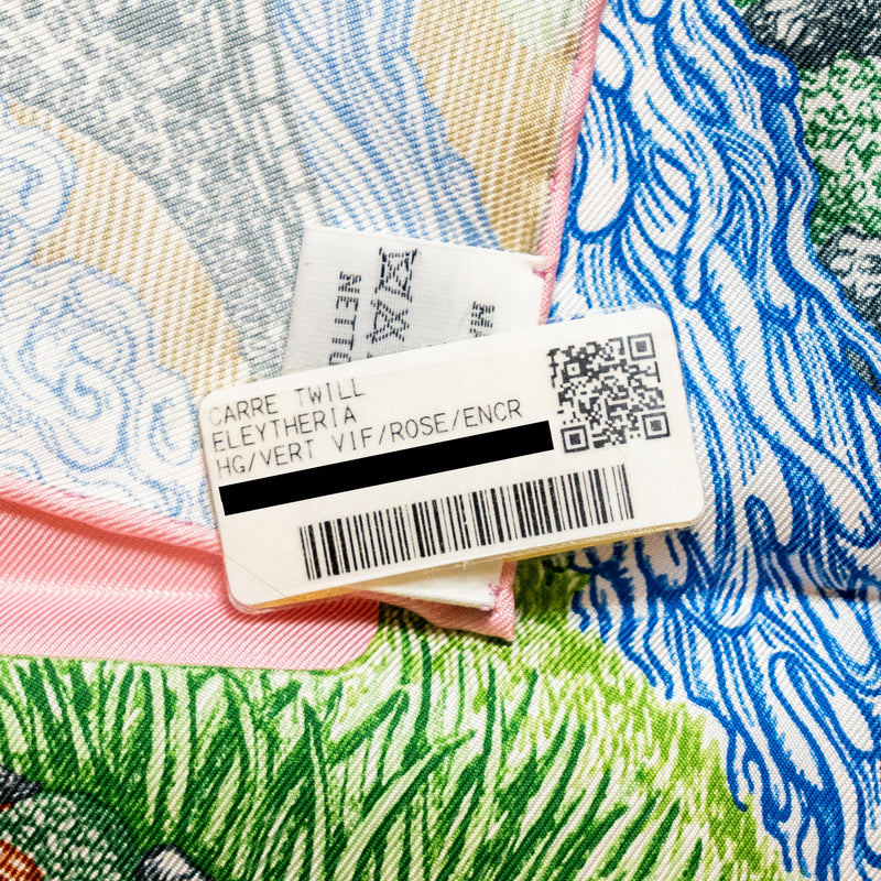 Hermes 90x90CM Eleftheria Silk Scarf Multicolour