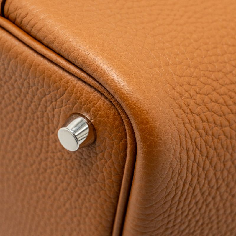Hermes Picotin 18 Lock Bag Clemence Gold SHW Stamp B