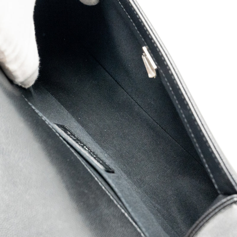 Chanel Medium Boy Bag Caviar Black SHW (Microchip)