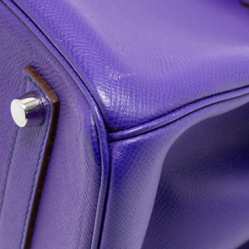 Hermes Birkin 35 epsom Crocus SHW stamp square O