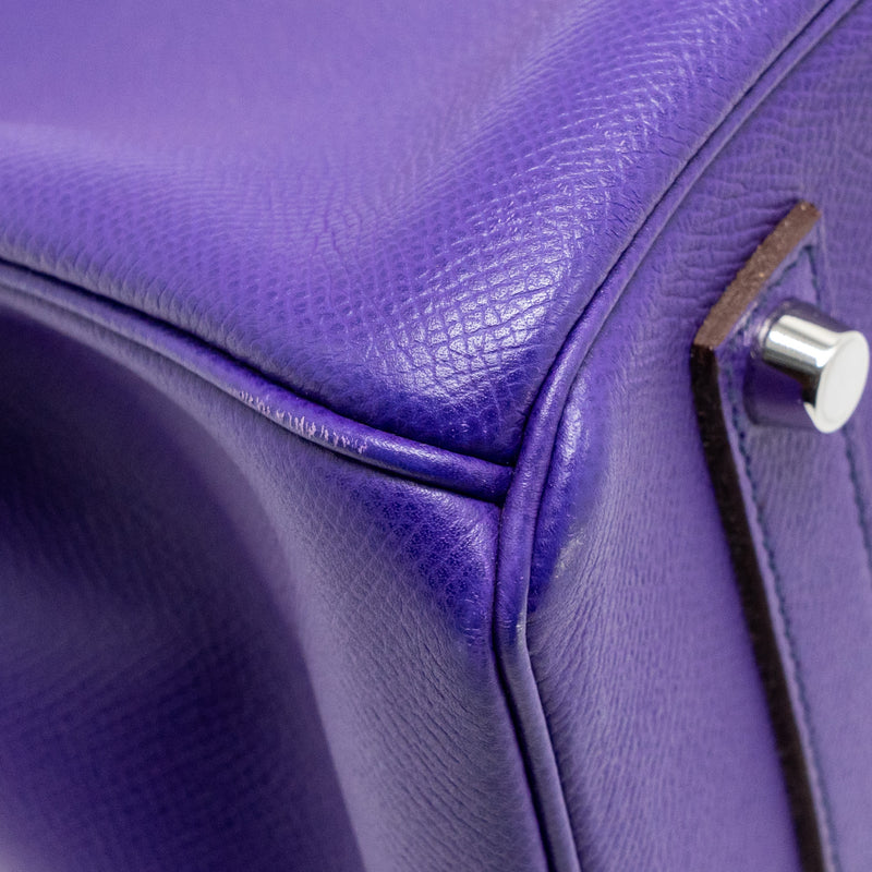 Hermes Birkin 35 epsom Crocus SHW stamp square O