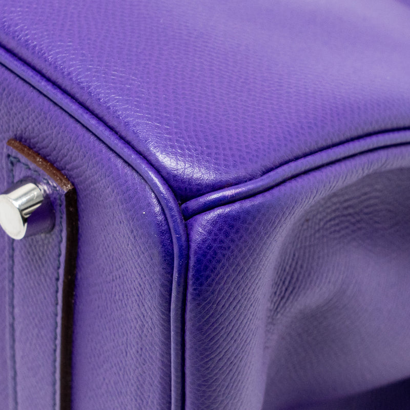 Hermes Birkin 35 epsom Crocus SHW stamp square O