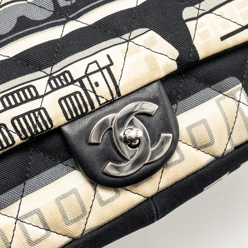 Chanel Le Train Flap Bag Fabric Multicolour SHW