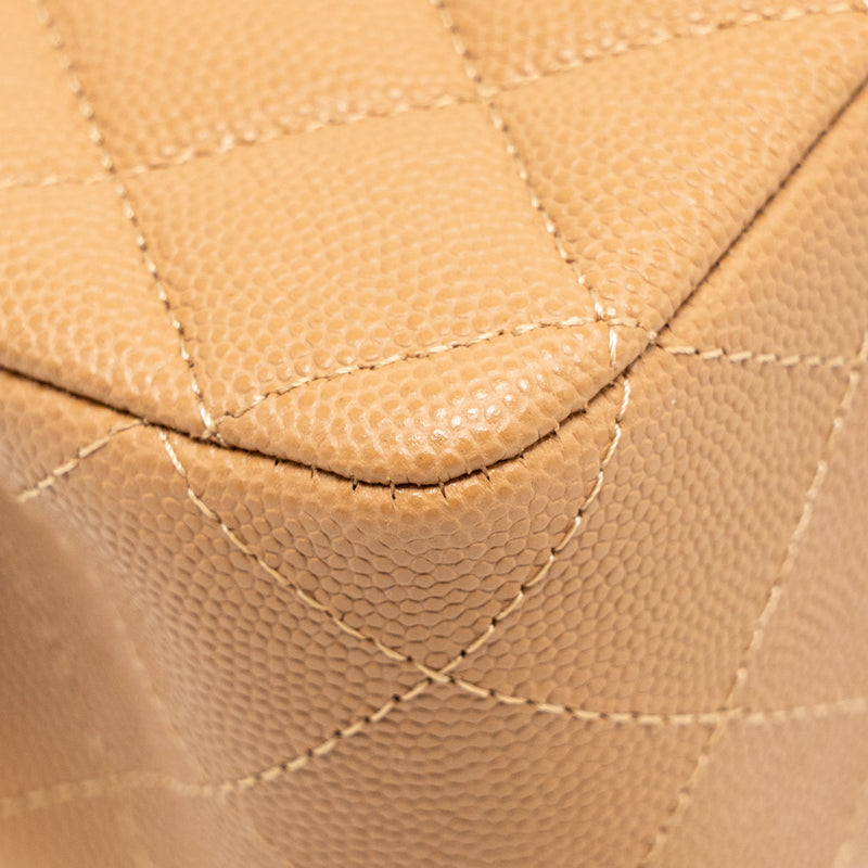 Chanel Medium Classic Double Flap Bag Caviar Caramel LGHW(microchip)