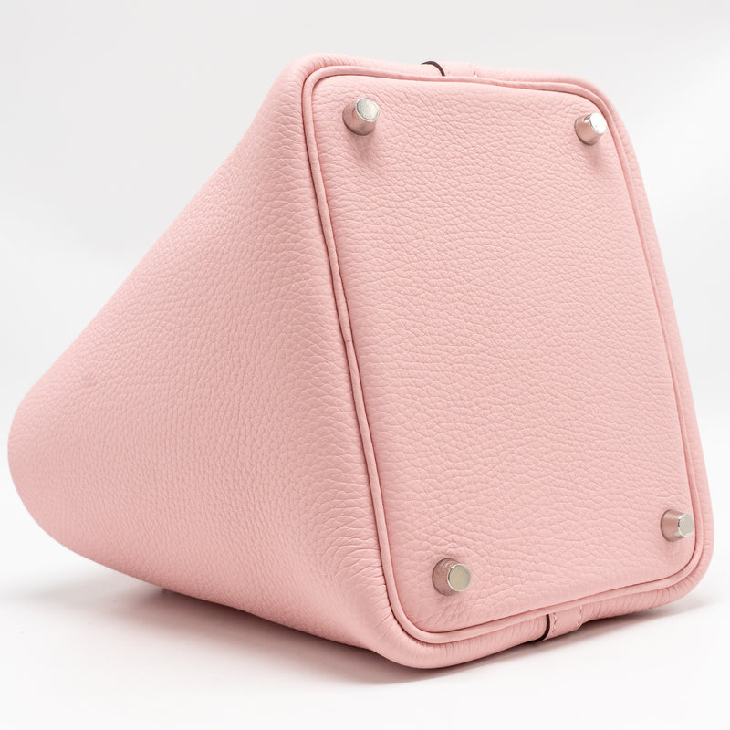 Hermes Picotin 18 Lock bag clemence rose sakura SHW stamp W