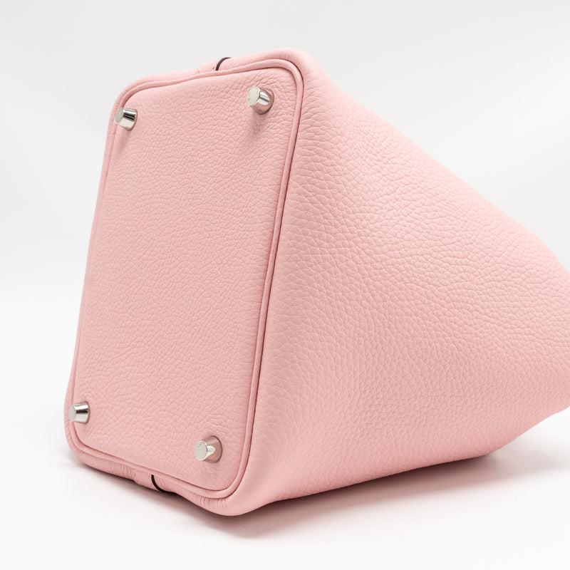 Hermes Picotin 18 Lock bag clemence rose sakura SHW stamp W